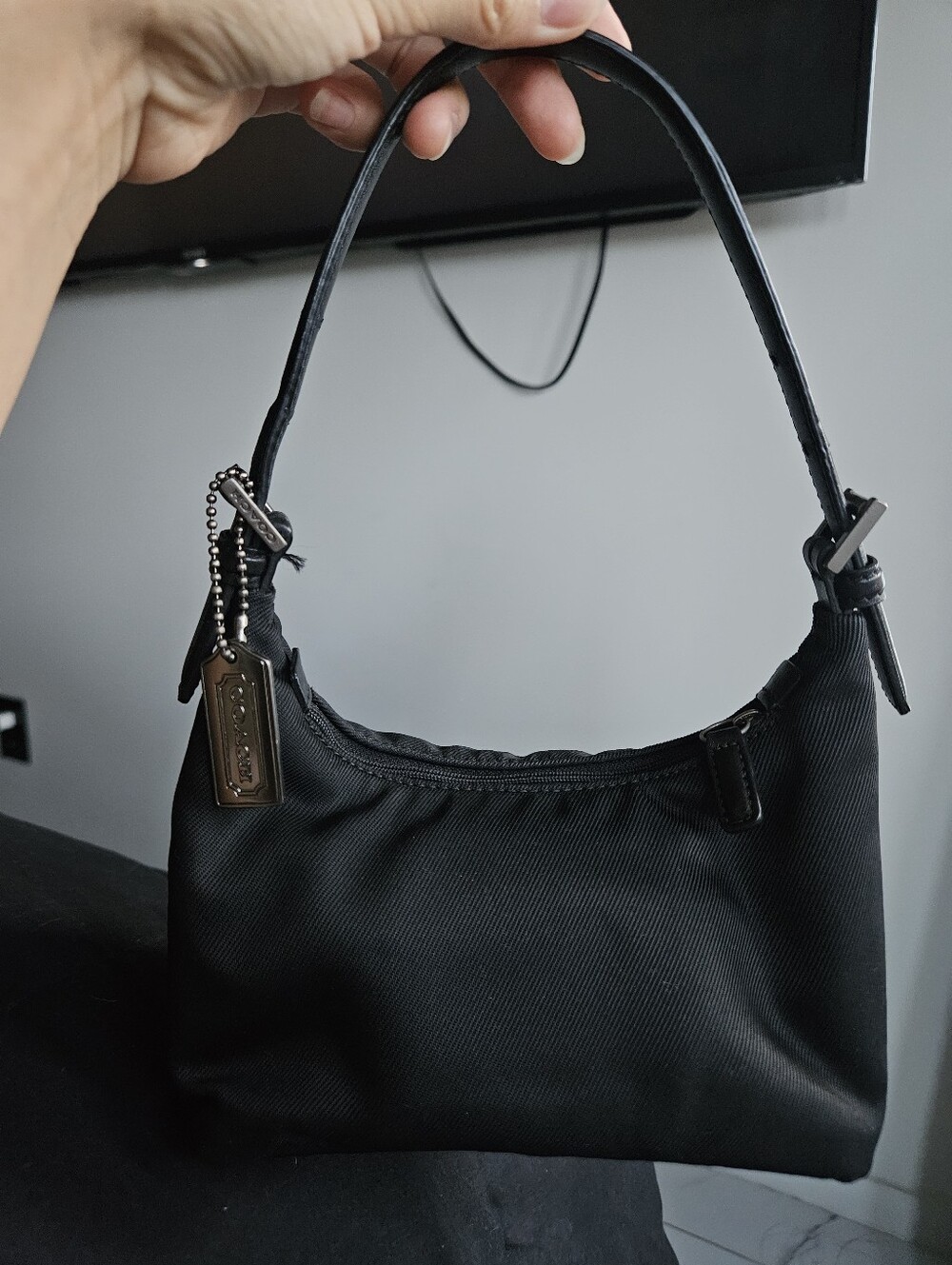 Vintage coach mini black tote purse